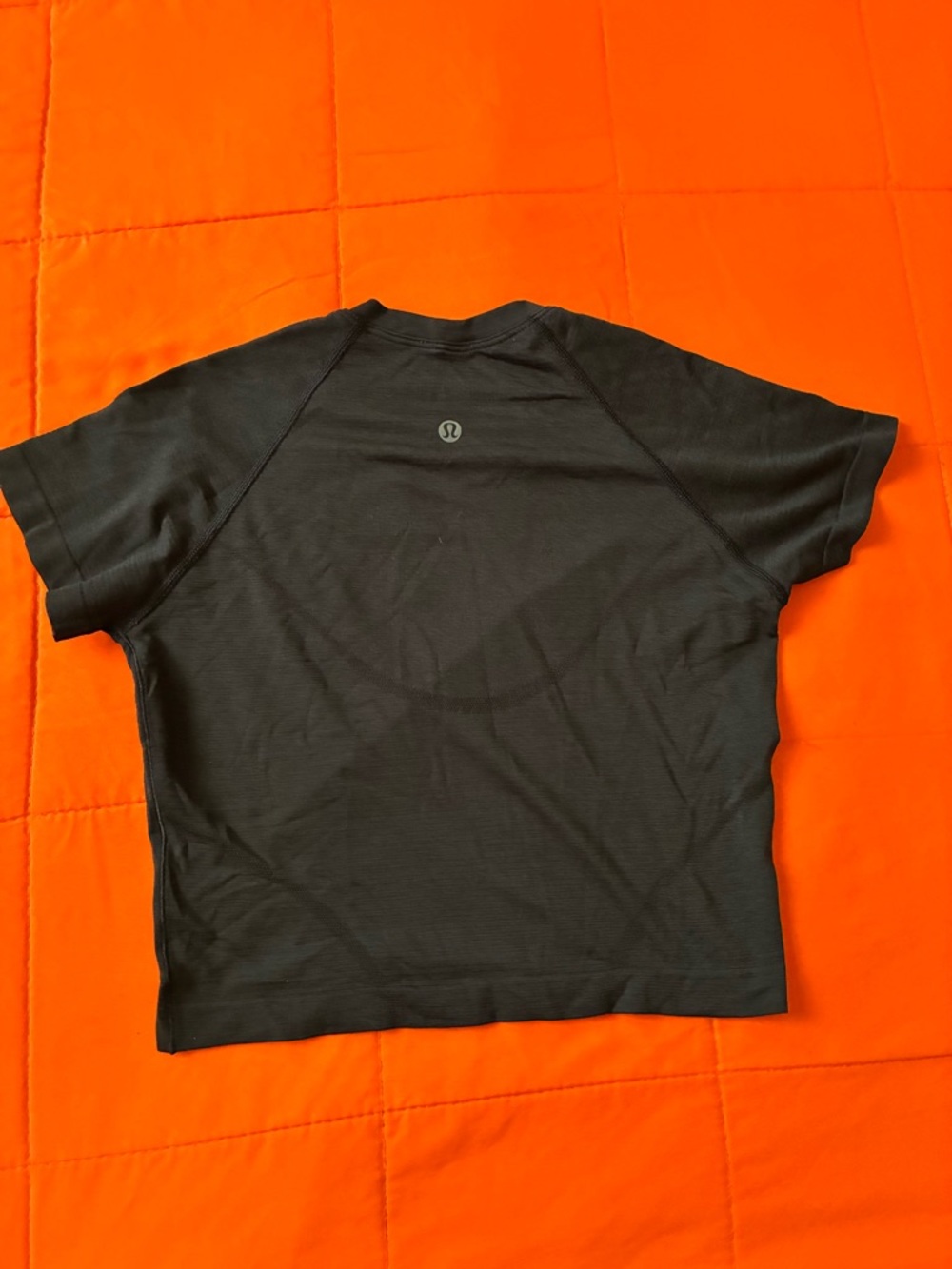Lululemon Shirt Womens 6 Black Crop Top Cropped Short Sleeve